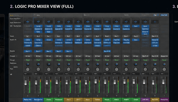 Logic Pro Mixer View